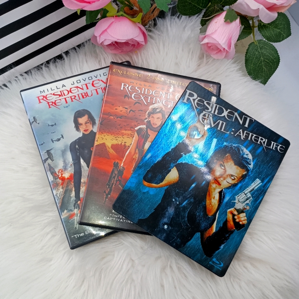RESIDENT EVIL DVD AND BLU-RAY MOVIE COLLECTION